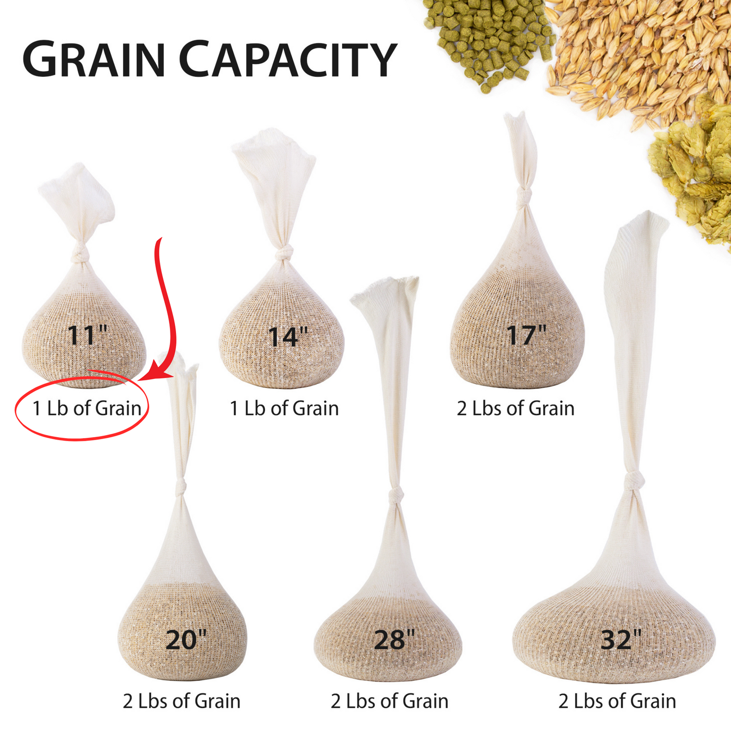 Eselect 11" (25 Pack) Hops, Grain & Spice Beer Brewing Bags Cotton Mesh Steeping Bags for Beer Wine, Cider, Tea, Soups & Nut Milk, Hops & Grain Socks for Dry Hopping for Micro Brewing or Homebrewing