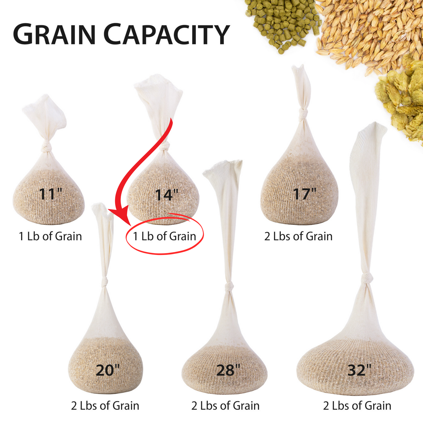 Eselect 14" (25 Pack) Hops, Grain & Spice Beer Brewing Bags Cotton Mesh Steeping Bags for Beer Wine, Cider, Tea, Soups & Nut Milk, Hops & Grain Socks for Dry Hopping for Micro Brewing or Homebrewing