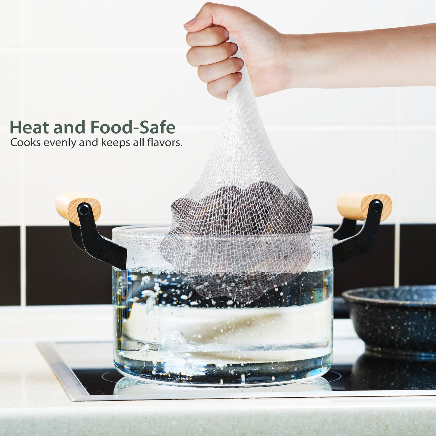 Eselect 24" Seafood Boil & Steamer Bags - Pack of 10, Seafood Boiling Bags for Crab, Crawfish, Shellfish - Low Country Boil, Clambake, Crab Boil, Soup Bags, Vegetable Storage Bags, White