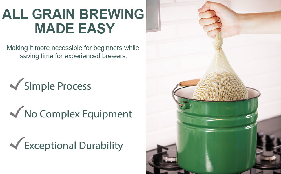 Eselect 11" (50 Pack) Hops, Grain & Spice Beer Brewing Bags Cotton Mesh Steeping Bags for Beer Wine, Cider, Tea, Soups & Nut Milk, Hops & Grain Socks for Dry Hopping for Micro Brewing or Homebrewing