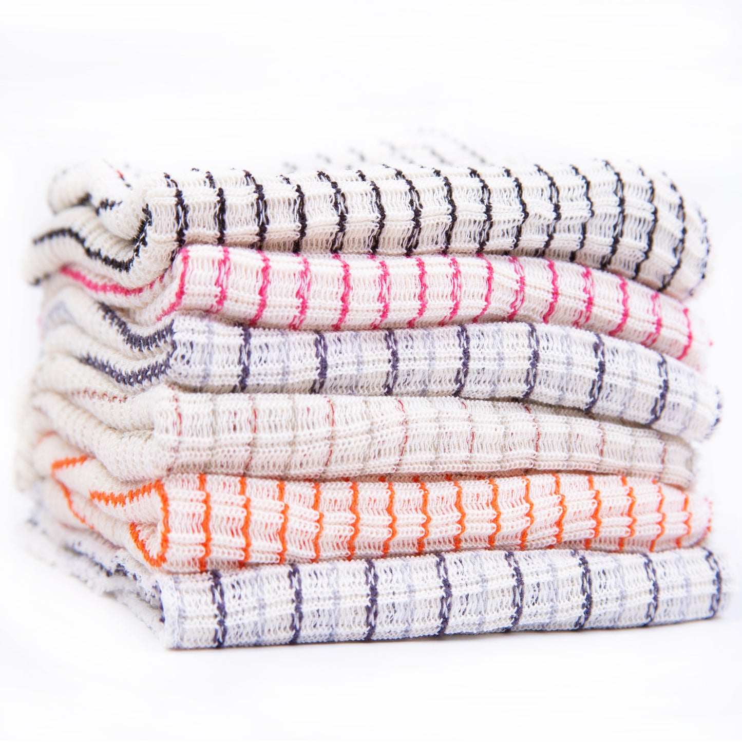 Eselect World's Best Kitchen Dish Cloths - Set of 6 Assorted Dishcloths for Washing Dishes - Absorbent Poly Cotton Waffle Weave Dish Rags, Made in USA