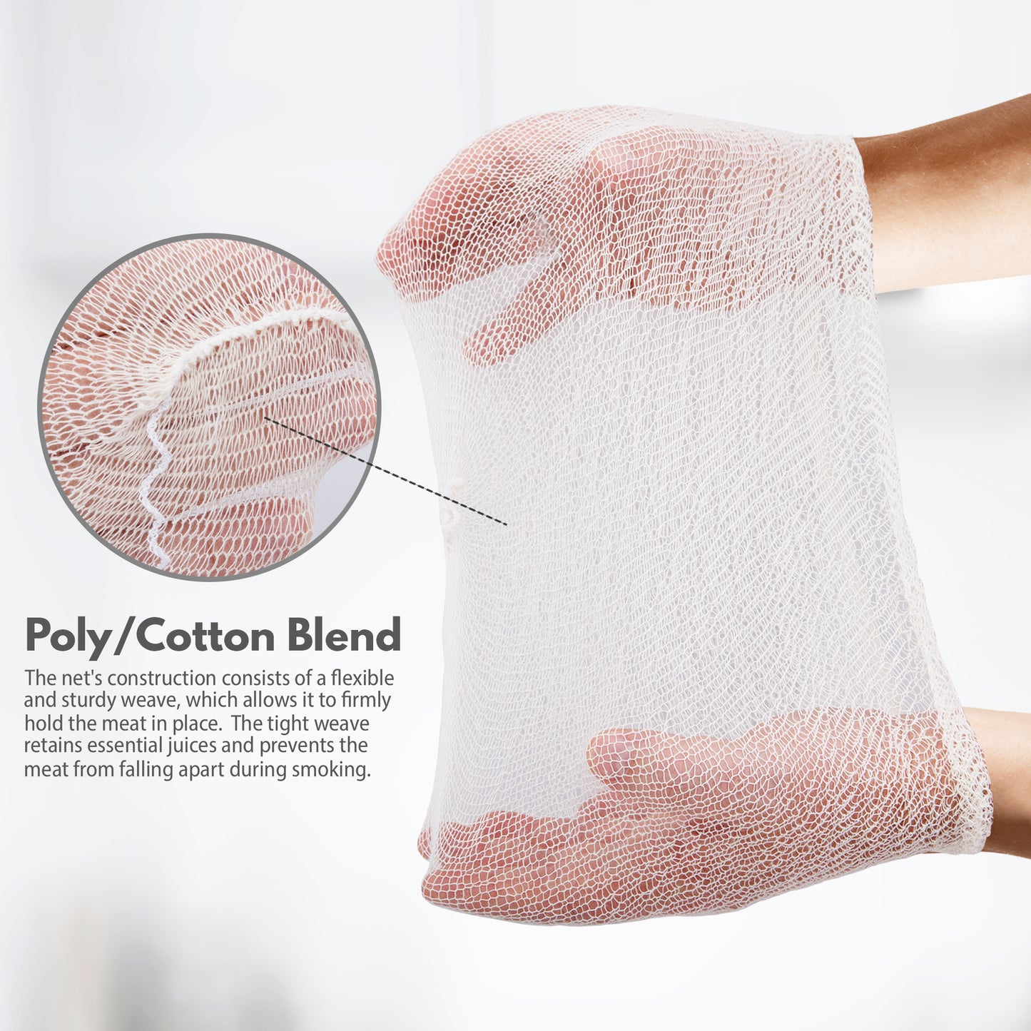 Eselect 28" Stockinette Ham and Meat Bags - Pack of 25 - Meat Netting, Bags for Smoking and Curing Poultry, Beef, Bacon, Pork, Lamb, Deer and More